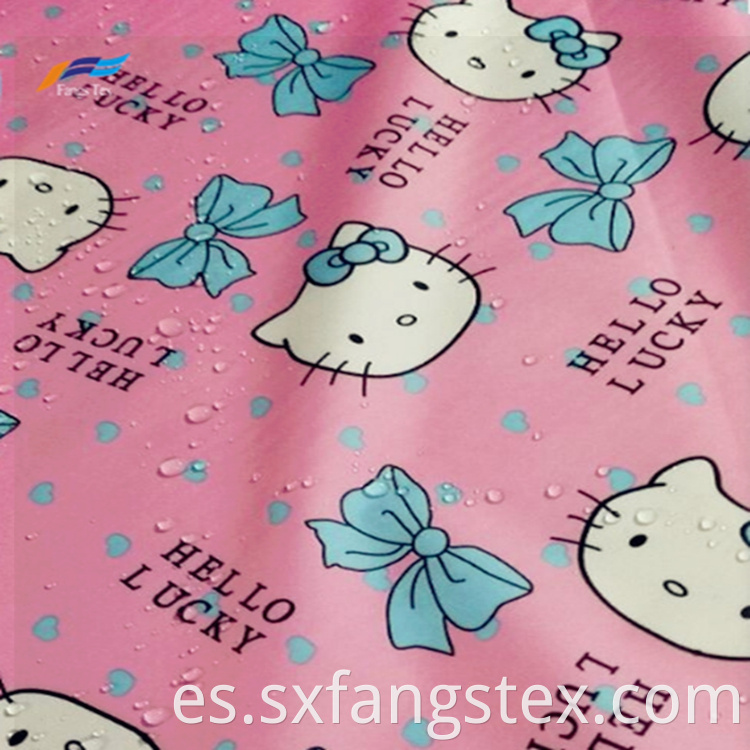 Polyester 190T PVC Taffeta Printed Waterroof Children Fabric 2